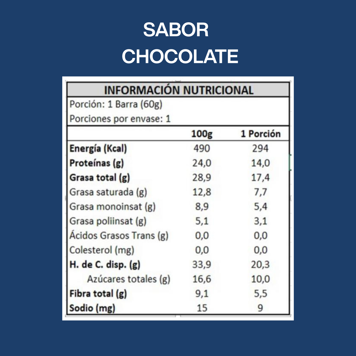 ¡NUEVO! Barra de proteína sabor CHOCOLATE | 6 unidades