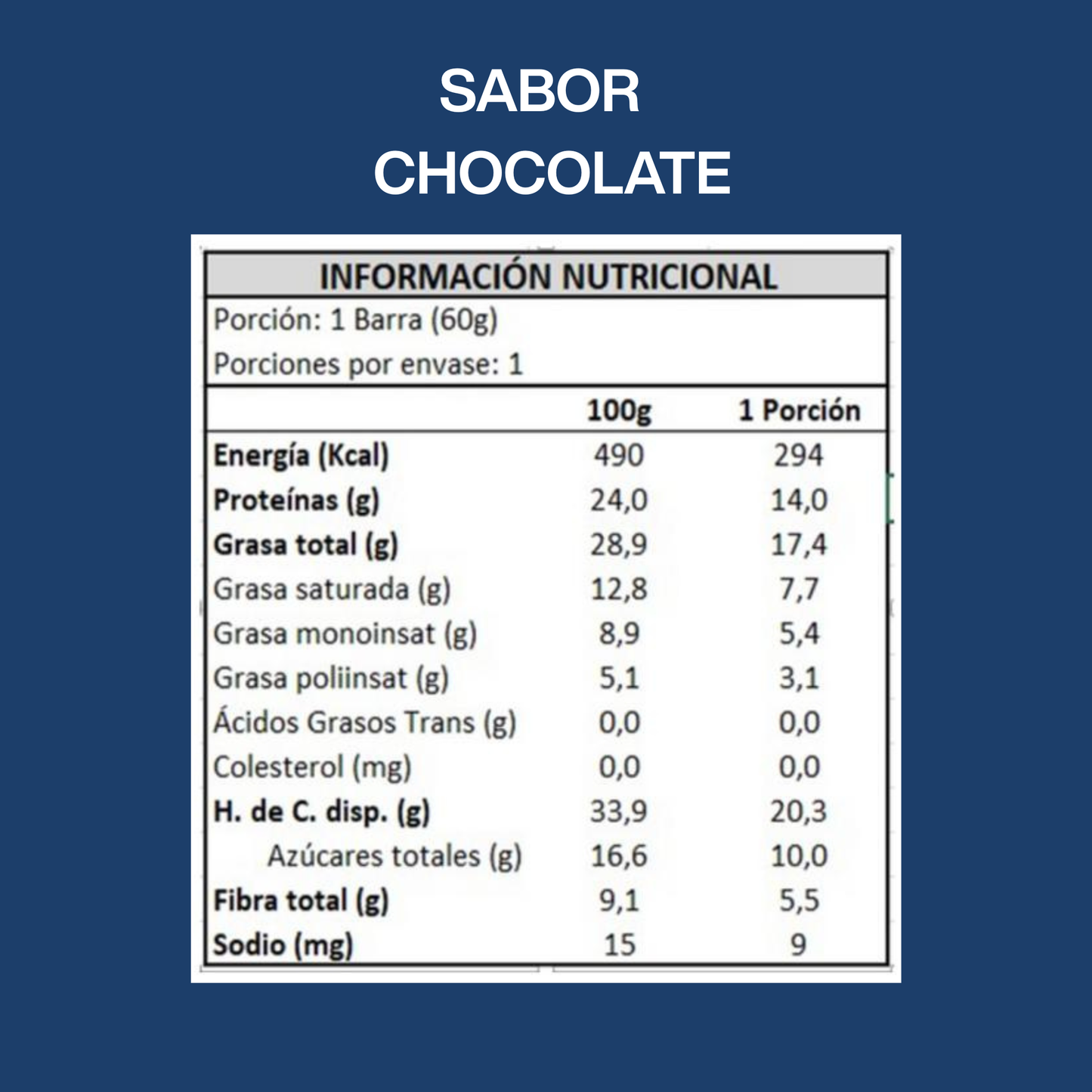 ¡NUEVO! Barra de proteína sabor CHOCOLATE | 6 unidades