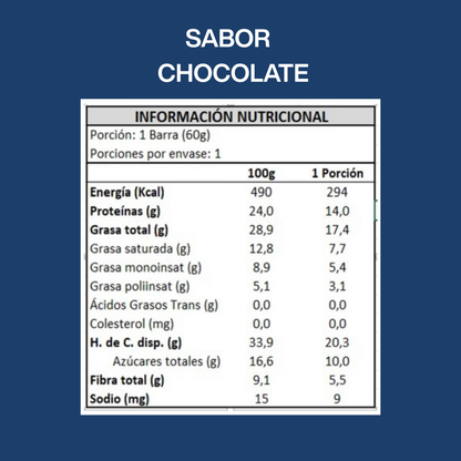 ¡NUEVO! Barra de proteína sabor CHOCOLATE | 6 unidades
