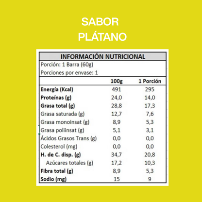 ¡NUEVO! Barra de proteína sabor PLÁTANO | 6 unidades