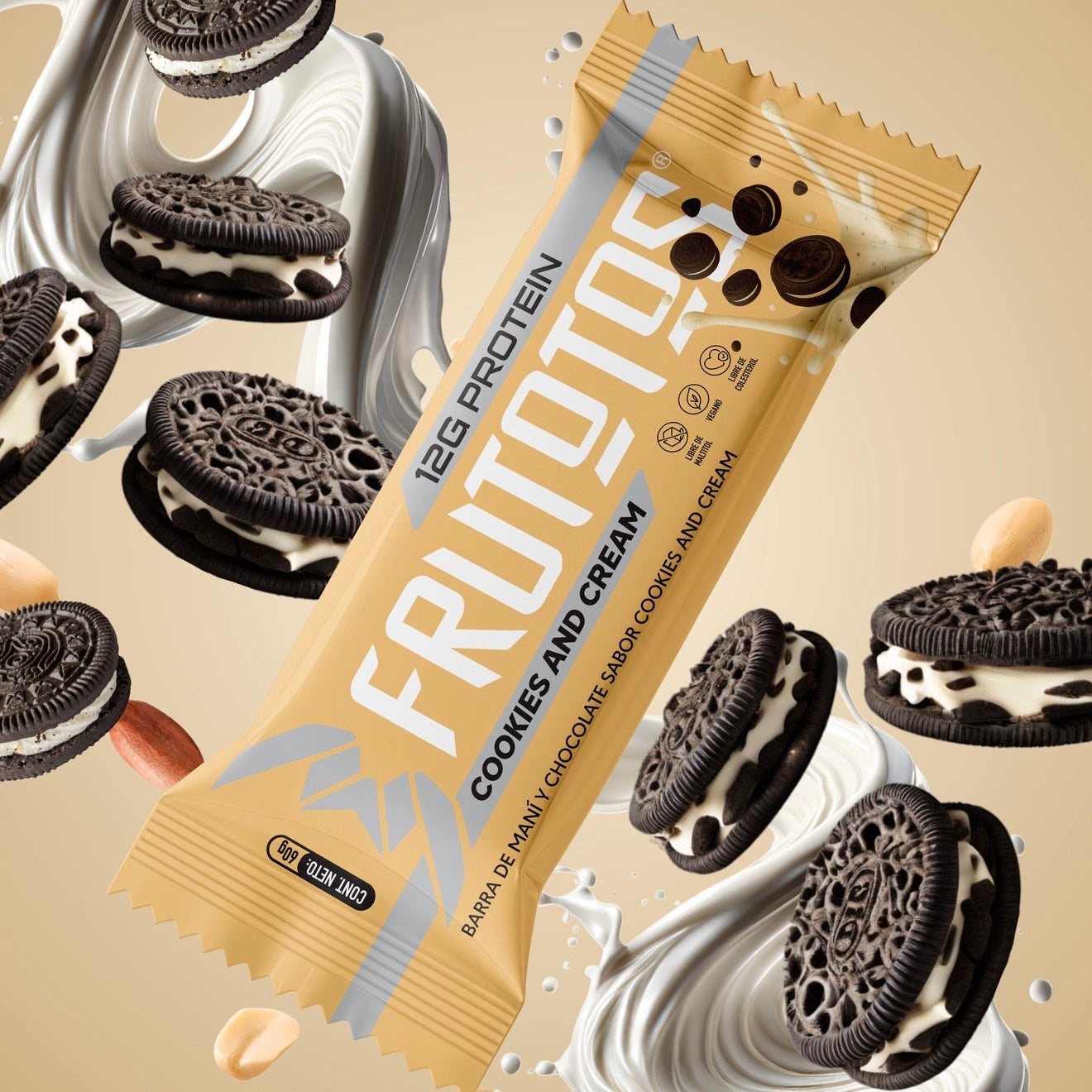 Barra de proteína sabor COOKIES AND CREAM | 16 unidades